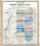 General Map of Boone County Illinois, Boone County 1886